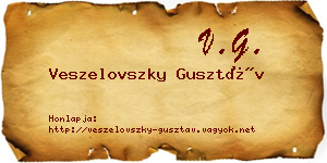 Veszelovszky Gusztáv névjegykártya