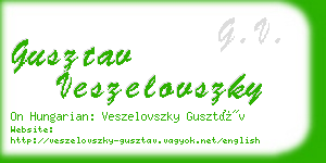 gusztav veszelovszky business card
